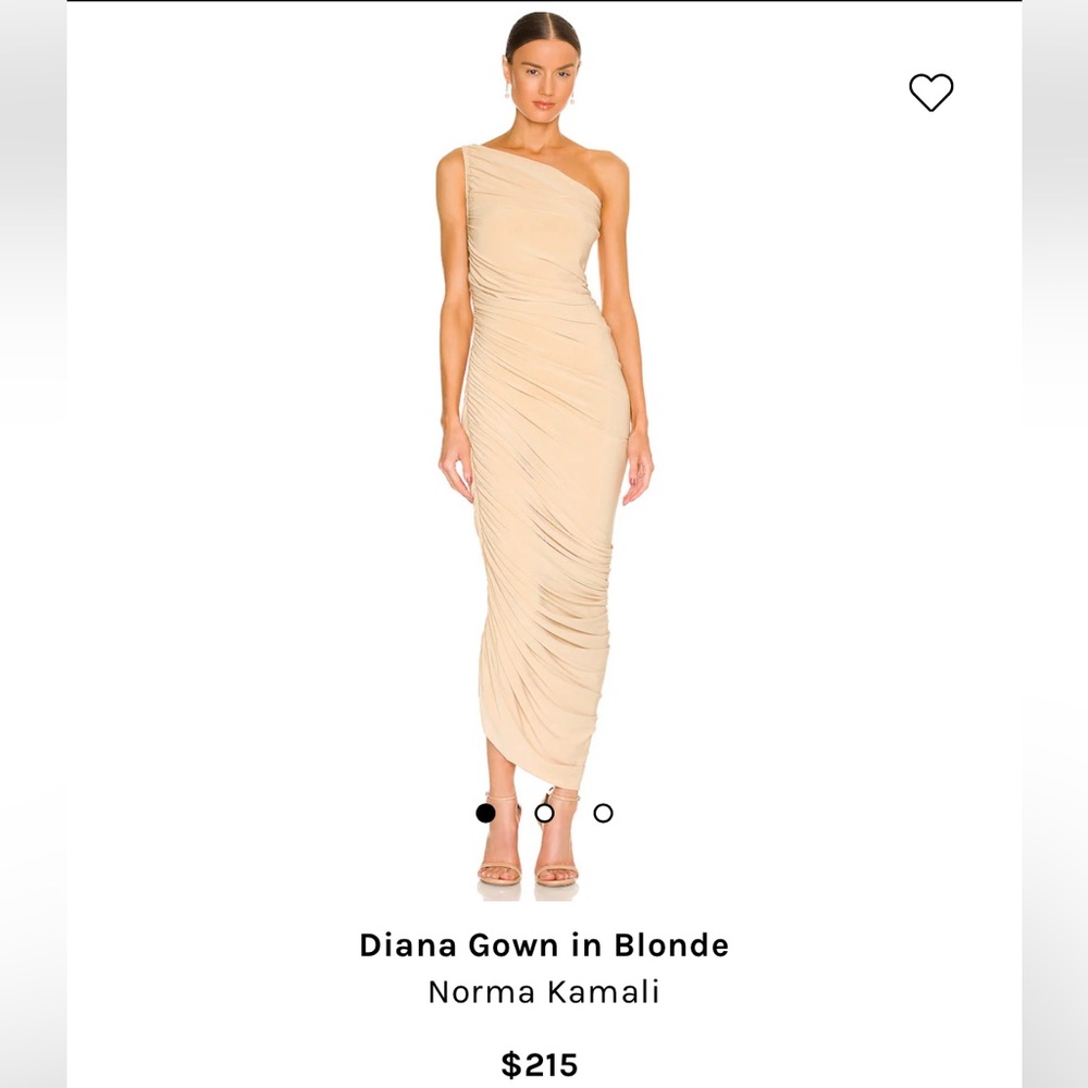 Norma Kamali Diana gown in Blonde